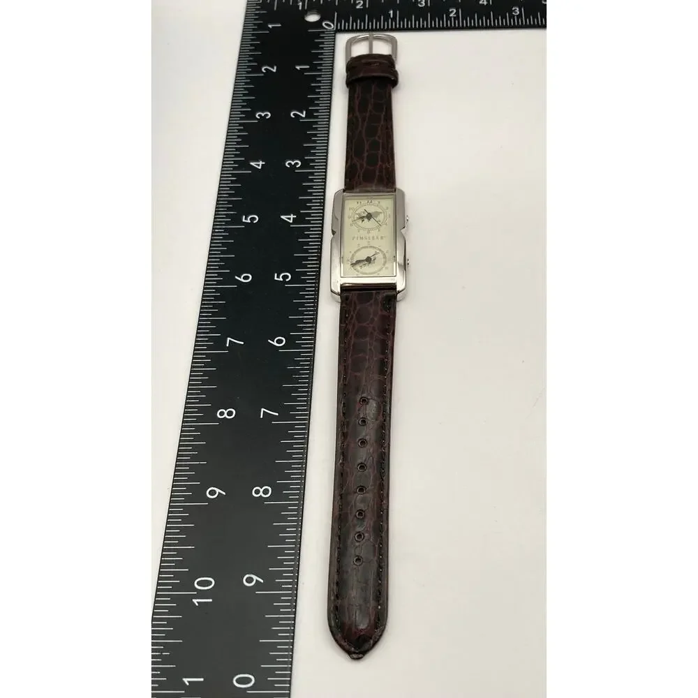 Dual Time PIMSLEUR Men's Watch 25mm - New Batteries - Adjustable Band - Picture 10 of 11